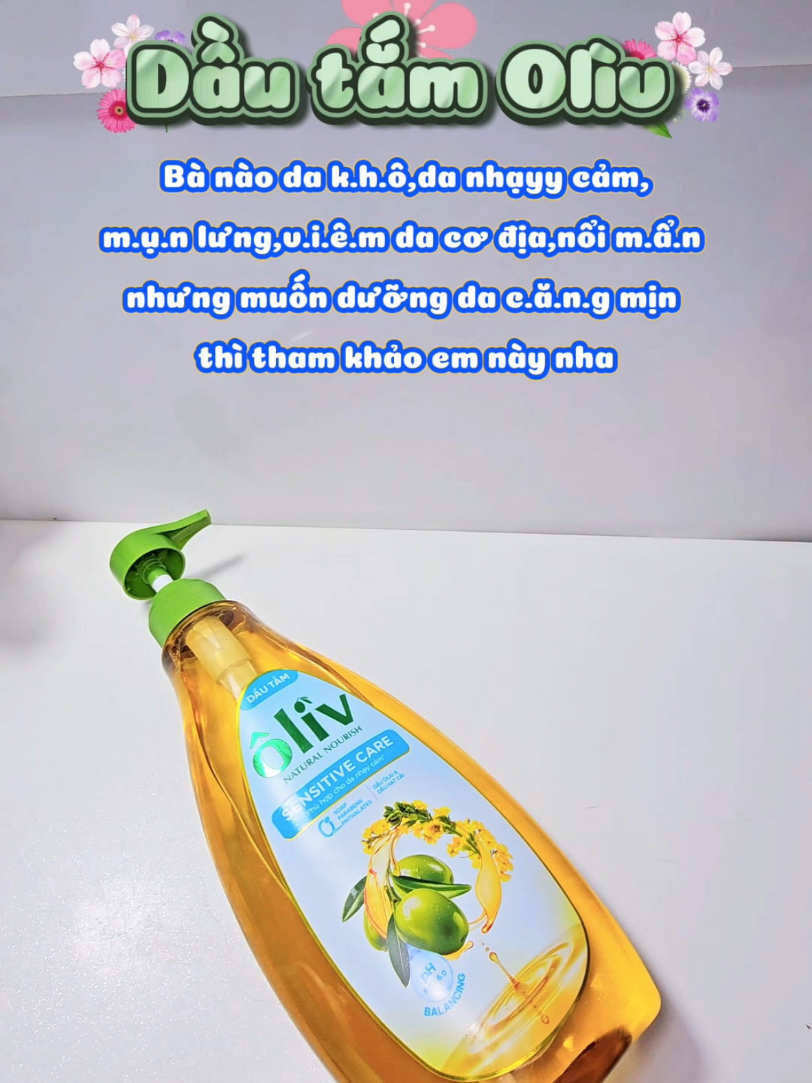 Dầu tắm Olìv hỗ trợ dưỡng da căng m.ị.n,rạng rỡ #dautam #nhuhoasachsau #3xduongam #dautamoliv #oliv 