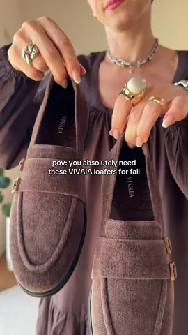 met this velvet Luciana loafers in dark chocolate? 🍫 🥹 link in bio ✨ xana for 12% OFF* 🍂  #VIVAIA #LOAFERS #fyppp #FALLFASHION #styletips  @VIVAIA 