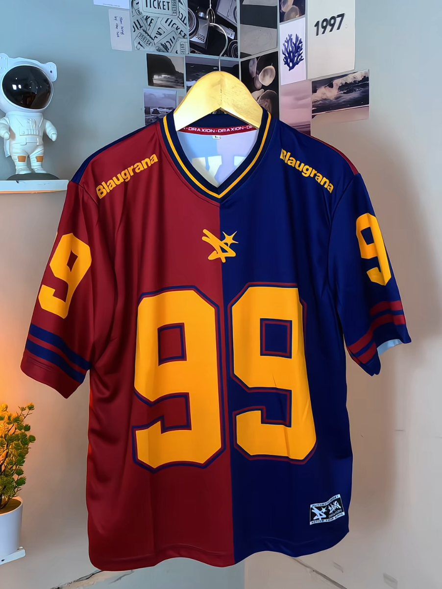Rekomendasi Jersey Vintage Draxion Blaugran Series Number 99 #jerseyvintage #jerseyretro #oversize #blaugrana #foryoupage 