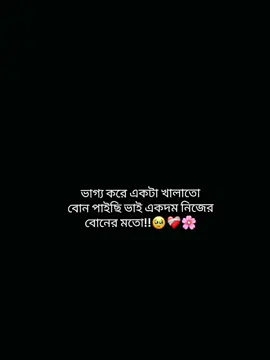ভাগ্য করে একটা খালাতো বোন পাইছি ভাই একদম নিজের বোনের মতো!!🥹❤️‍🩹🌸