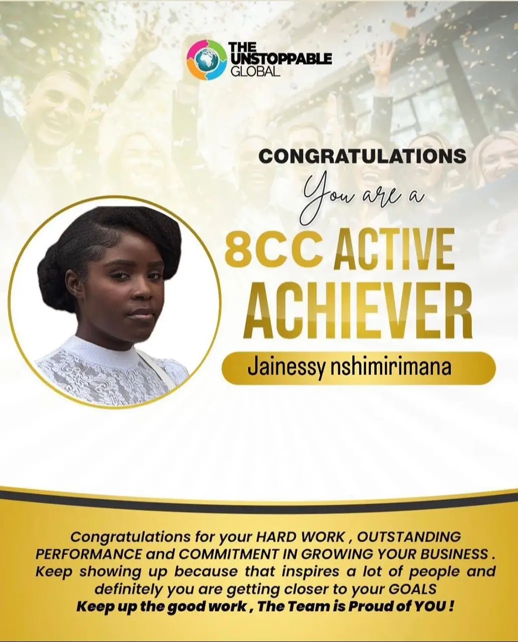 Massive massive congratulations to you JAINESS  for being a 8cc qualifier in August , which is double of the 4cc requirement 🙌🙌🙌🔥🔥🔥🔥🔥🔥 I wish you great success thus September too  You trully are UNSTOPPABLE 🙌🙌🔥🔥🔥🔥🔥🔥 #foreverlivingbusiness #business #fyp #businessopportunity #relatable @Jainessy Shimirimana 