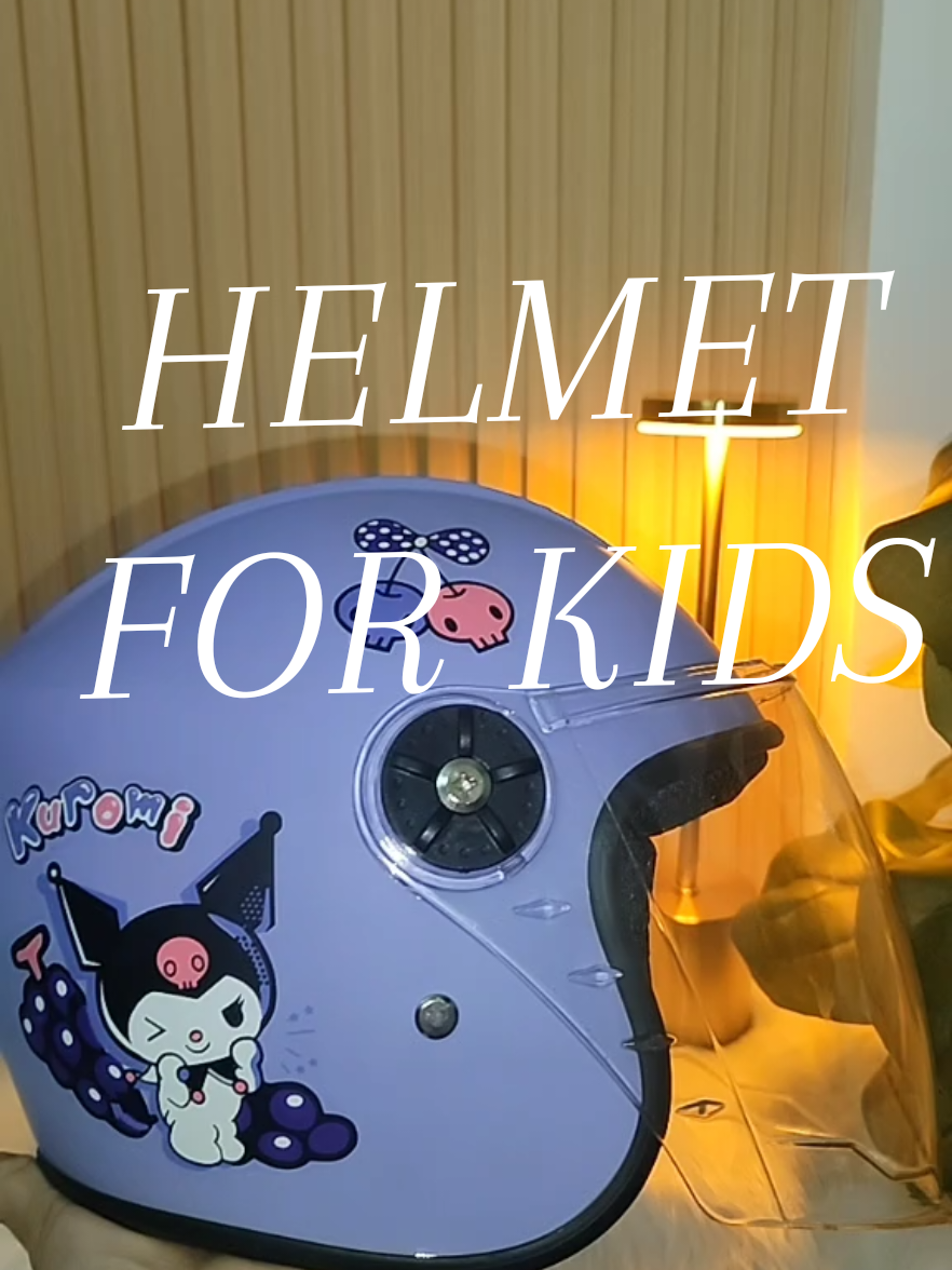 HELMET FOR KIDS OARA SAFE SILA PAG SUMASAKAY SA MOTOR.. #helmet  #helmetforkids #kidshelmet #kuromi #bicyclehelmet 