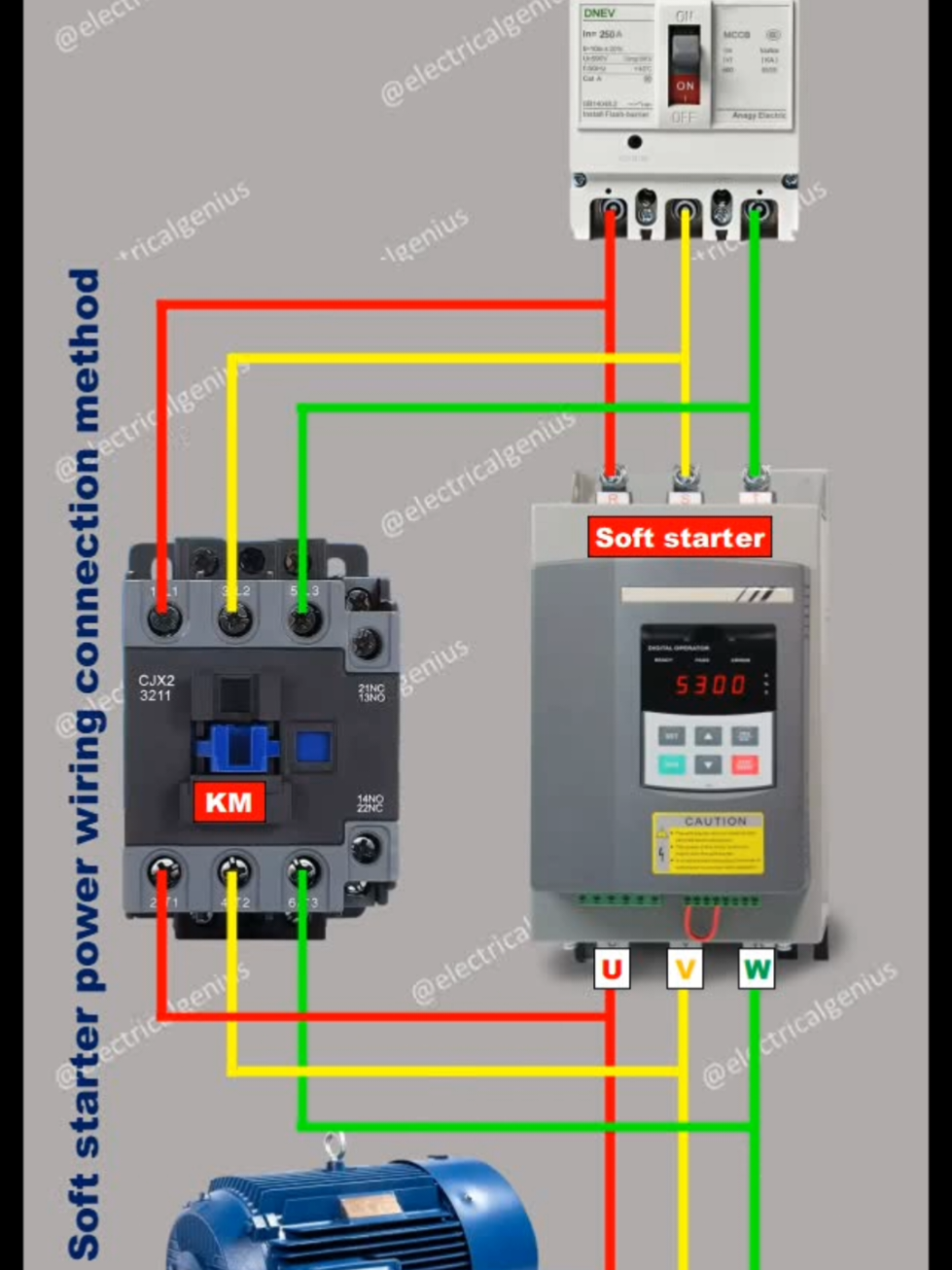 soft starter power wiring diagram #foryou #creatorsearchinsights #electrical 