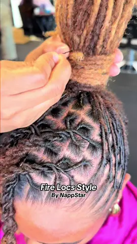 Have an amazing Loc Style here at NappStar!🔥 Book appointment now at NappStar.com #locstyles #locs #locnation #fyp #locjourney 