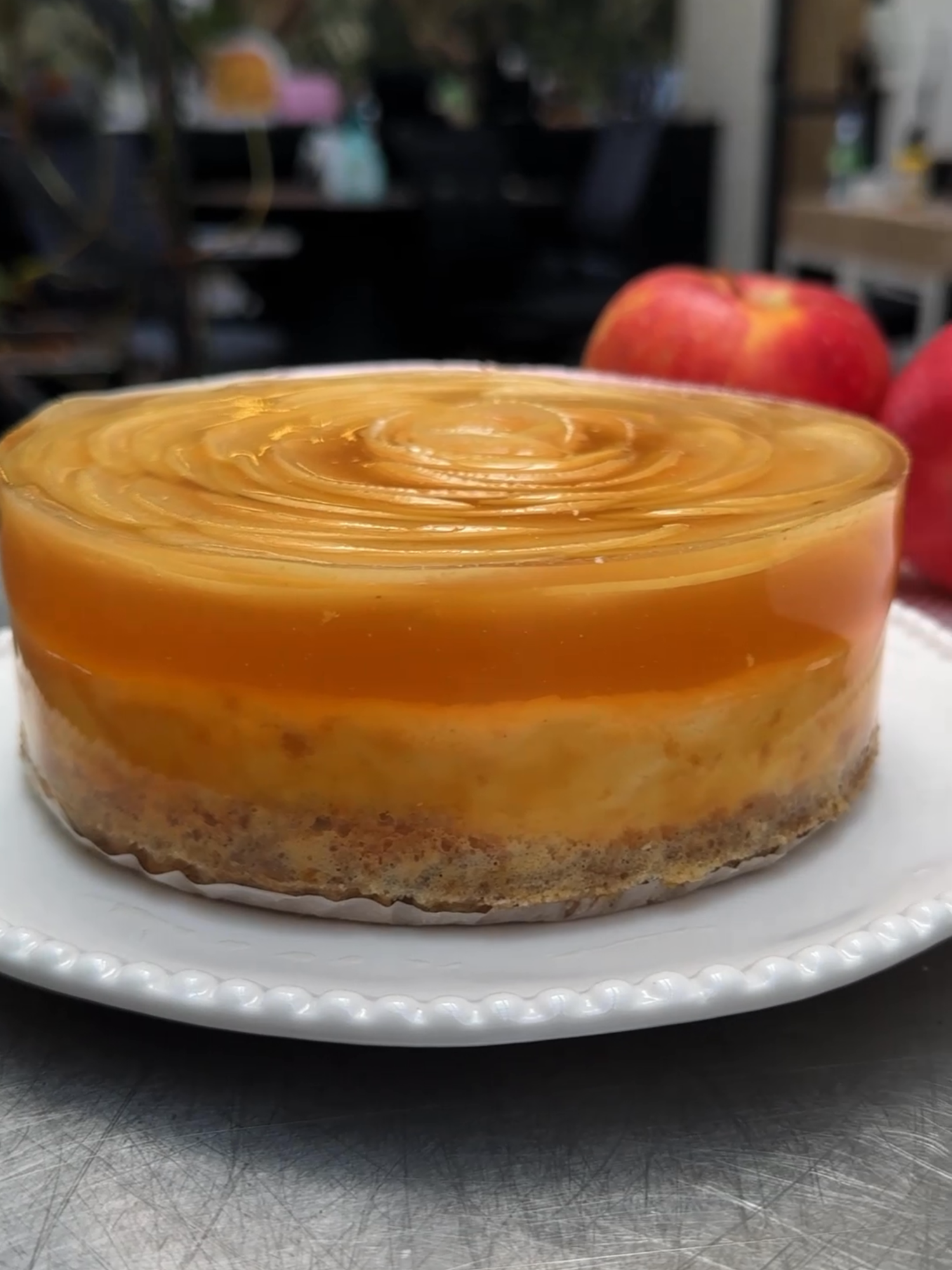 Apple Jello Cheesecake! Cheesecake just got fruity 🍏✨#fyp#usa🇺🇸#cheesecake#apple