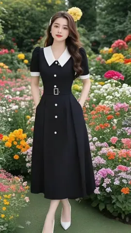 Váy Dự Tiệc Cổ Sọc Phối Vải #váythiếtkế #váydutiec #đầmthietkecaocap #xuhuongtiktok 