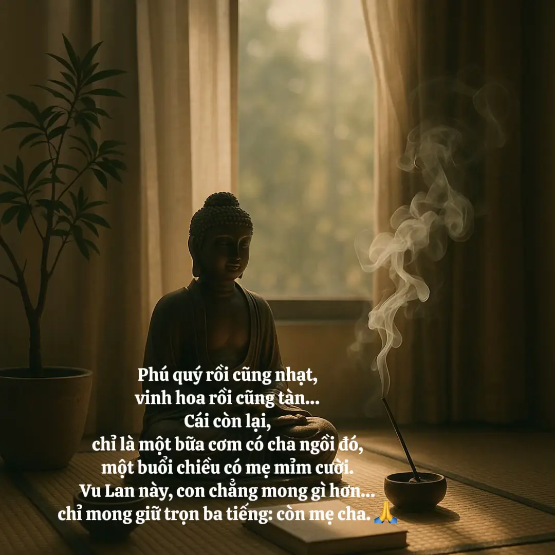 Ngày Vu Lan… Điều con sợ nhất không phải nghèo khó, mà là một ngày, trở về… không còn cha mẹ đợi. 🙏 #tiktok #giadinh #bame #vulanbaohieu #kinhphat 