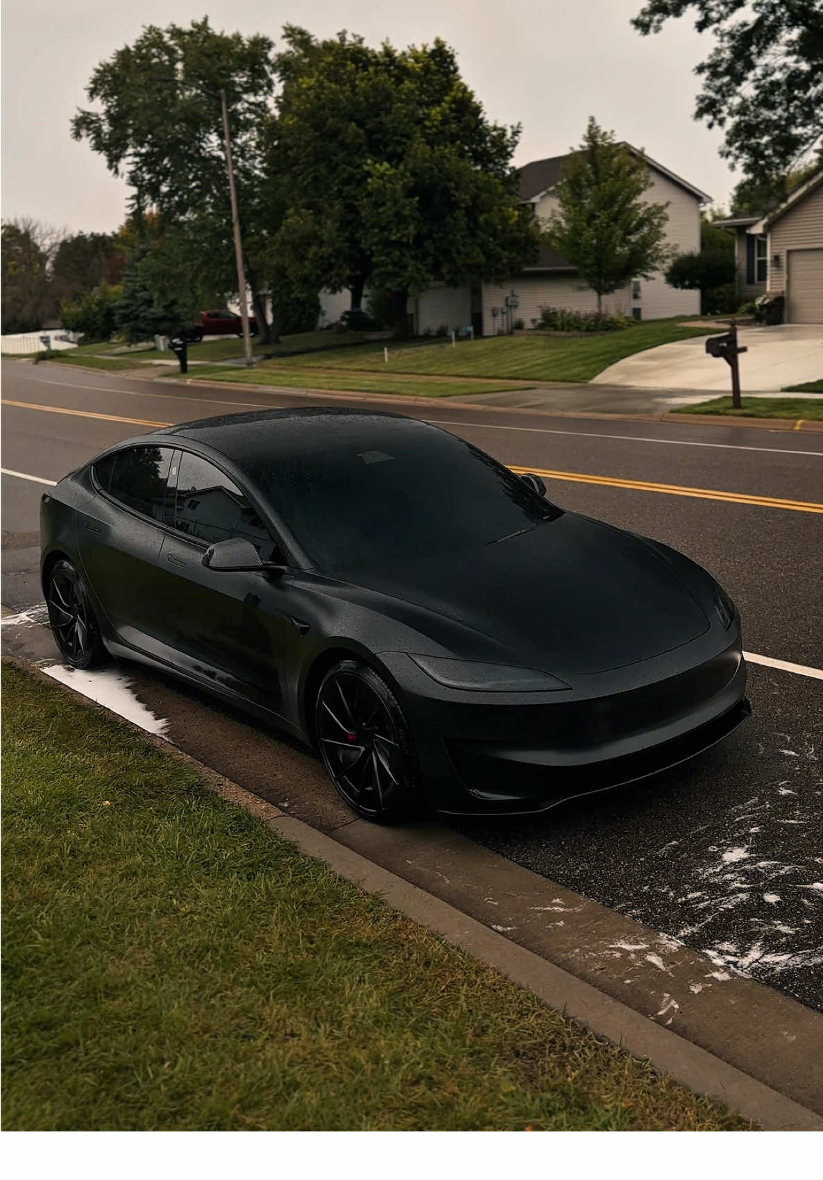 Just finished a full detail on this Tesla Model 3 ⚡️✨ Of course, right after we wrapped it up, the rain came down 🌧️ But when your paint is this clean and protected, water just beads right off. Owner: @Ishaq  #TeslaModel3 #TeslaDetail #MPLSautodetailing #TeslaLife #Model3          