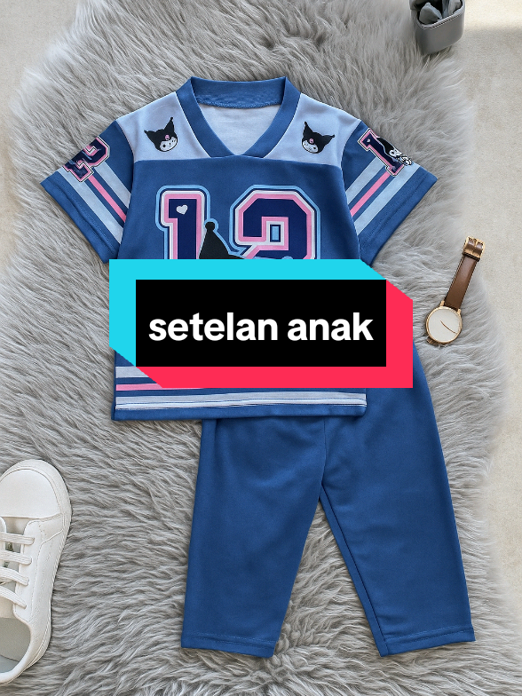 Aurel Xing setelan anak perempuan model jersey celana panjang full printing Fashion.#setelananak #setelanwanita #bajuanak #foryou #fyp 