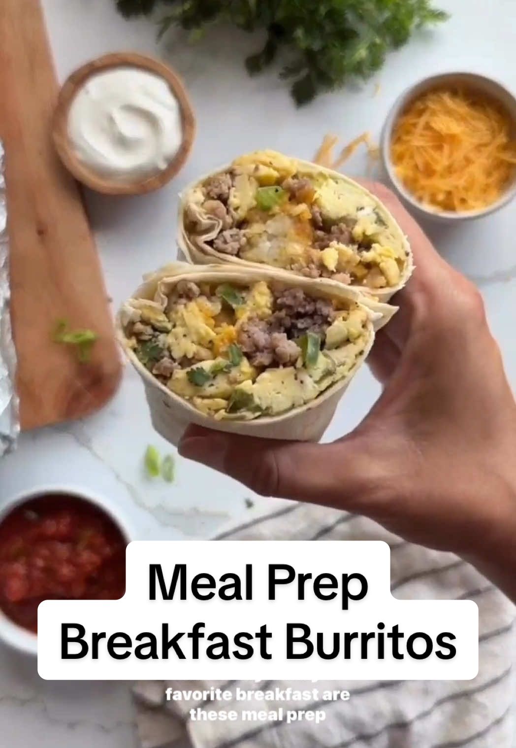 ⭐️ NEW RECIPE!! ⭐️ Meal Prep Breakfast Burritos  These make-ahead breakfast burritos are the perfect solution for busy mornings. Prep a batch to keep on hand in the freezer for an easy, nutritious, delicious, and high-protein breakfast option that reheats nicely. ⭐️ FOR THE RECIPE ⭐️  👉🏼 Tal the link in our bio then use the search bar on our website for “Breakfast Burritos”  #breakfastideas #mealprep #breakfastmealprep 