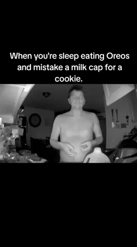 My sleepwalking is getting out of control.  That milk cap almost took me out. 😭 #Fyp @OREO 
