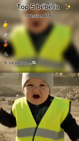 Top 5 bébé ia (version BTP ) 😂😂#veo3 #ia #bebeia #10k #fyppp 