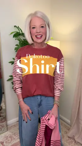 Dokotoo Colorblock Shirt: #womenshirt #colorblock #fallstyle #womensclothing #casualtop 