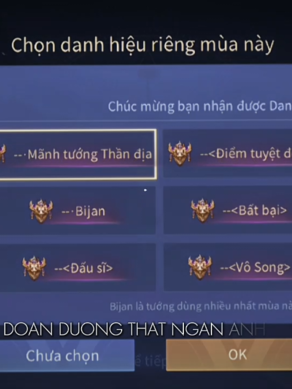 Cốt mình uy tín đồng hành với mình cùng lên ctg, mùa này như thế là được rồi =))) @endou_ne  #lienquanmobile #aov #bijan #lienquan #yingshu_win 