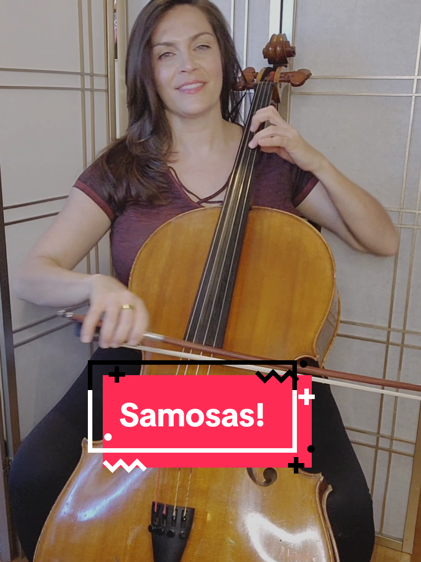 Happy #WorldSamosaDay! #Samosa comes from a Persian word 'sambōsag'. So I'm pairing my chicken samosas with an Iranian tune on #cello (finally!)