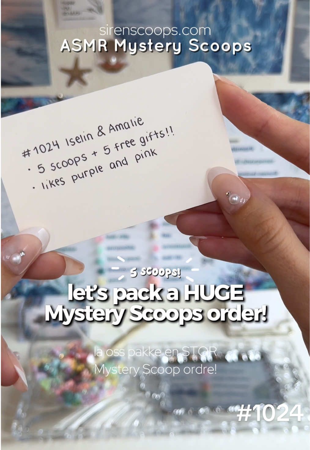 ASMR Mystery Scoops order packing video for Iselin & Amalie!💕 Tusen hjertelig takk for denne bestillingen! Jeg håper dere elsker den!💜 #mysteryscoop #luckyscoop #mysterybox #packingorders #asmr 