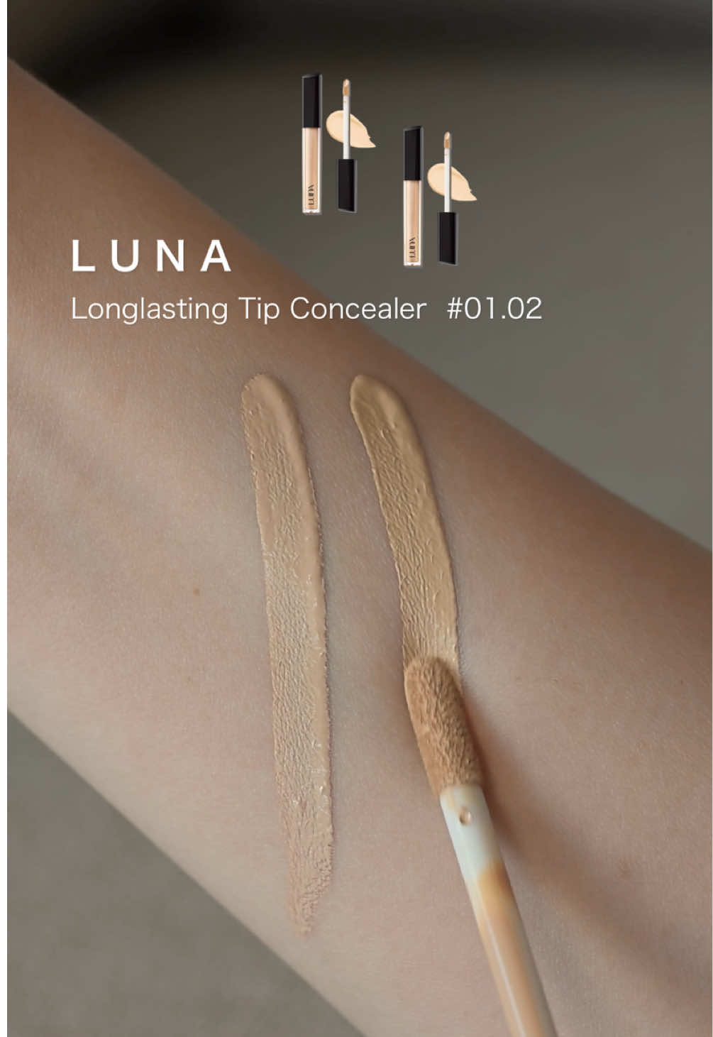 デパコス並み高口コミのプチプラコンシーラー ⁡ しっかりとしたカバー力がありながらも、みずみずしさと密着力のあるコンシーラー 伸びもよく乾燥しにくいのがPoint！ ⁡ コンシーラーってカバー力がもちろん一番だけど、やっぱり乾燥しにくいのを使いたいよね ⁡ スティックタイプだから細かいところに少しずつ塗れて、気になる部分にカバーできて使える◎ ⁡ 全9色展開、肌カラータイプ別おすすめ ⁡ ・イエベさん 01, 02, 2, 04番 ・ブルベさん 0.5, 03, 3番 ⁡ 肌色とお肌の悩み別でカラーを選んでみてね👼🏻 ⁡ ⚫︎LUNA ロングラスティング チップ コンシーラー 01 vanilla 02 beige ⁡ #luna #ルナ #コンシーラー #韓国コスメ#韓国コスメタク 