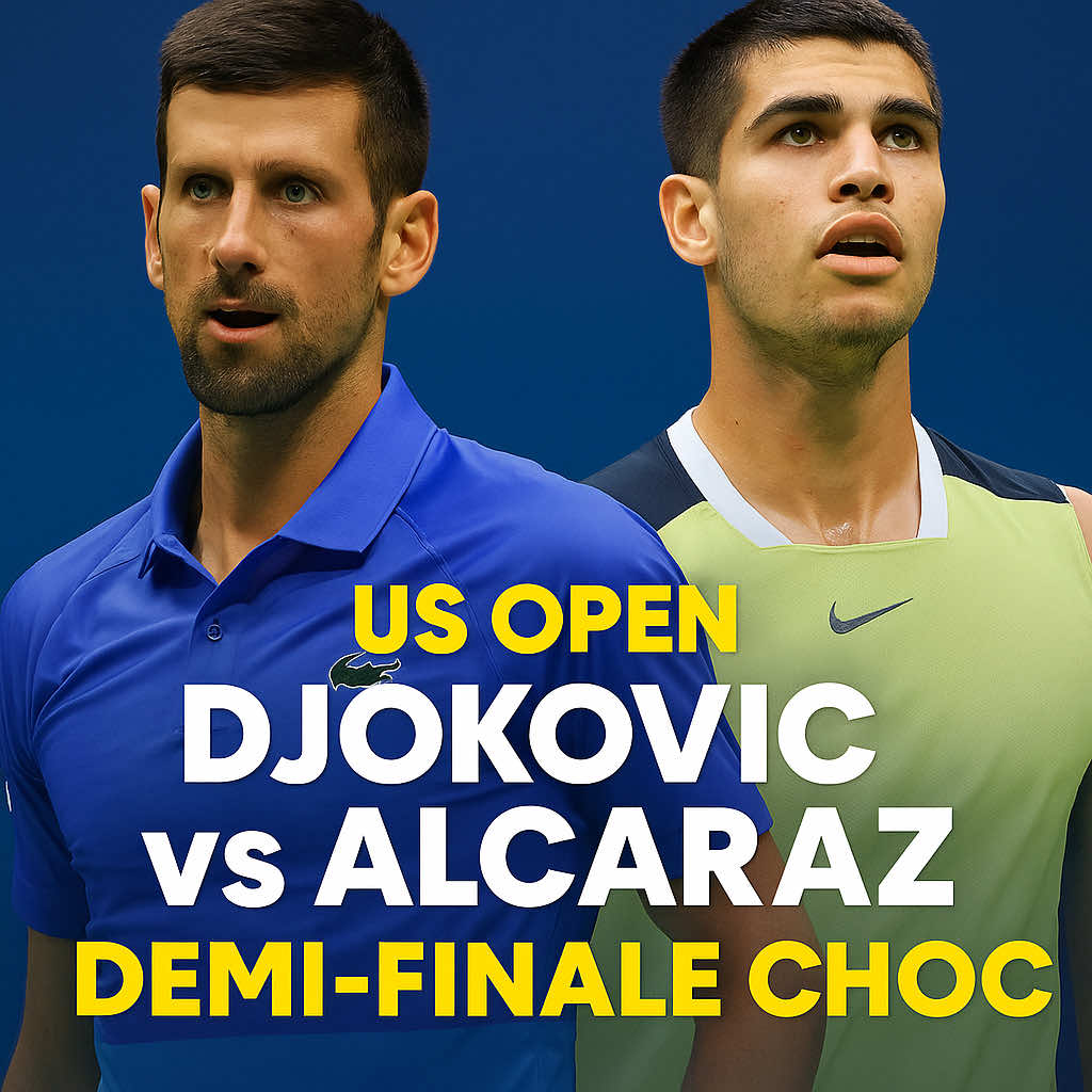 🔥 Djokovic vs Alcaraz : La Demi-Finale qui va FAIRE TREMBLER l’US Open ! 🔥 #USOpen #grandchelem #tennis #djokovic #alcaraz 