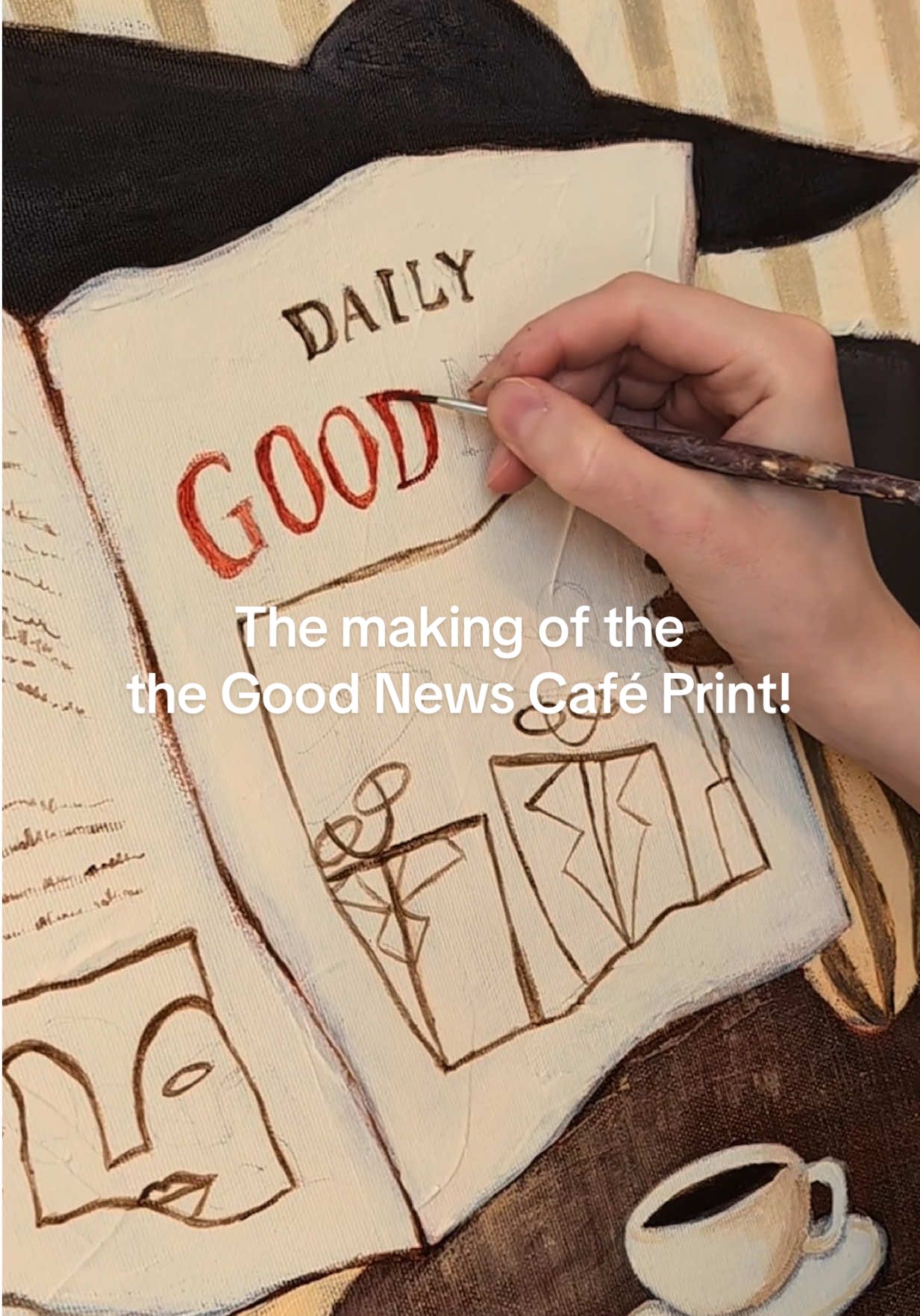 This is how one of our best sellers from the Curated Calm collection was made! Do you want to see more of how we make our art? 🎨🖌️ #fyp #art #desenio #painting #drawings 