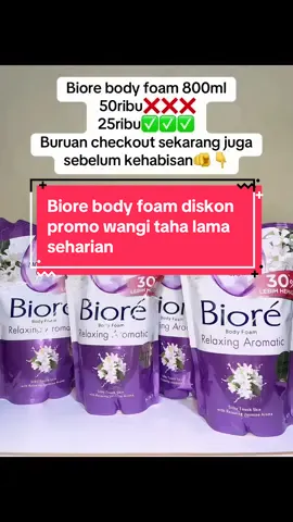 Biore body foam diskon promo wangi taha lama seharian #biorebodyfoam #sabuncairbiore #fyp #foryou #foryoupage 