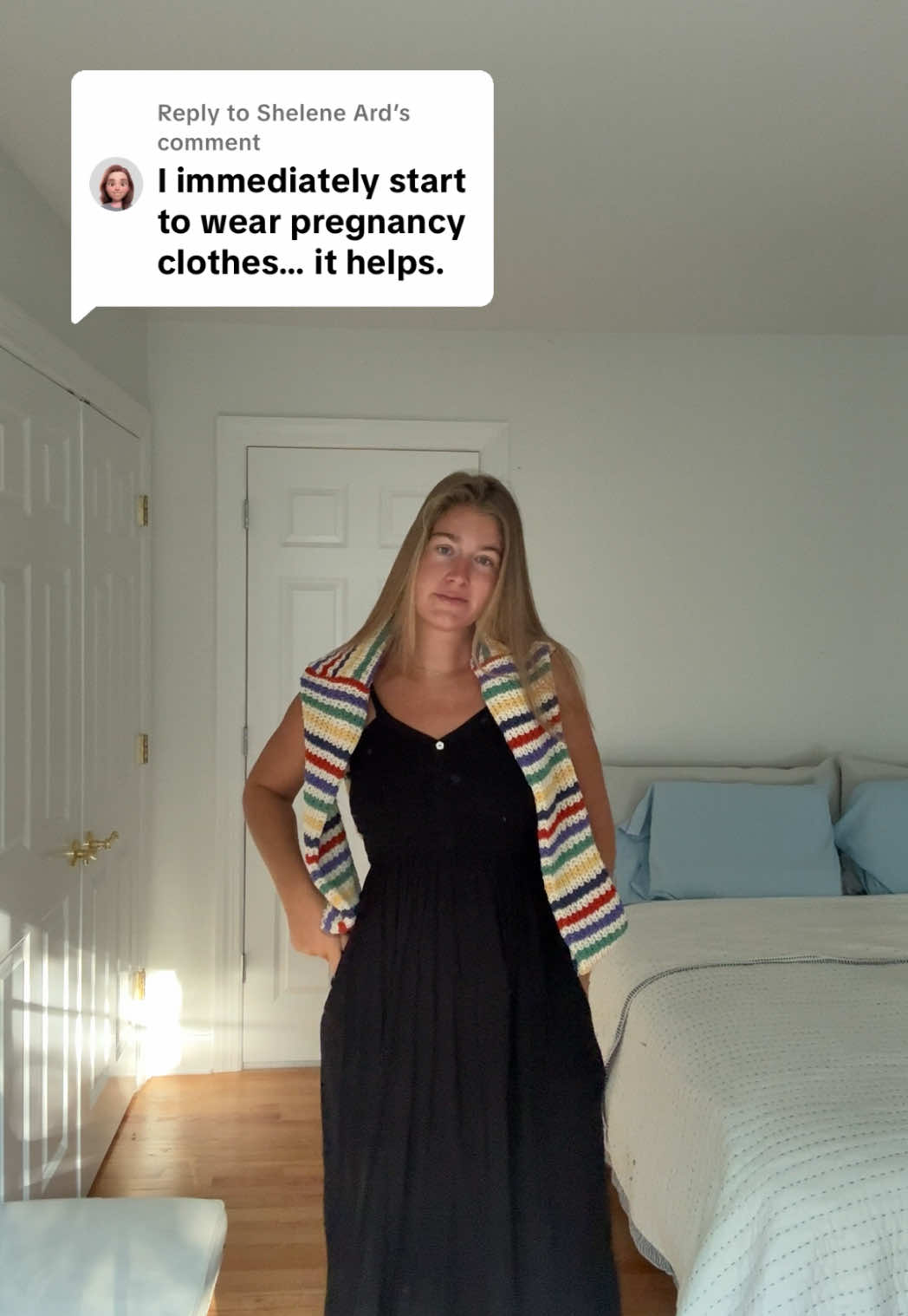 Replying to @Shelene Ard I got this really cute smocked dress from @Tuckernuck! Not a formal pregnancy dress, but will do the trick! The smock carries down a few inches below my boobs, so it gives me a little more shape than an empress dress! #pregnancystyle #pregnancydress #pregnancyootd #fyp 