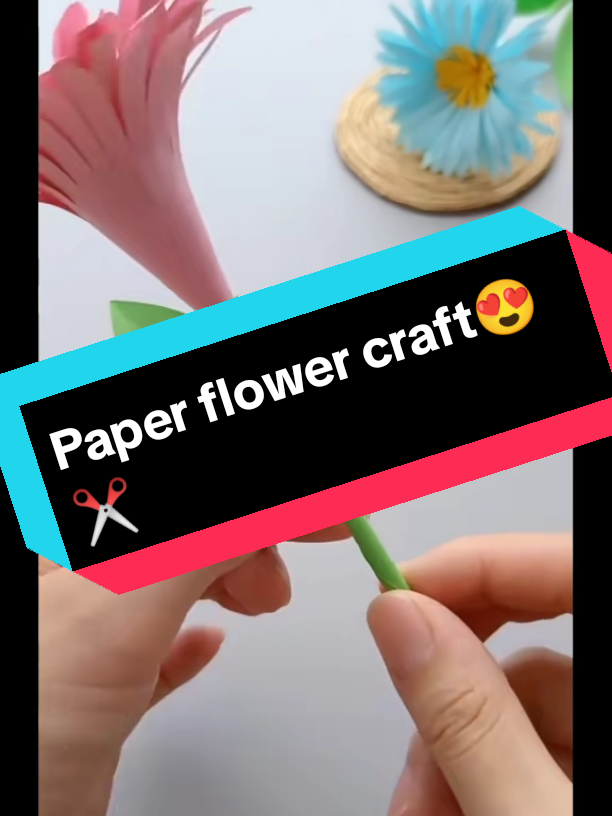 Paper flower craft😍✂️#foryou #foryoupage #fypシ #500k #WhatToPlay 