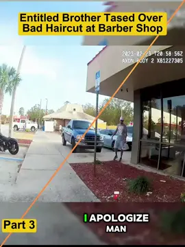 Entitled Brother Tased Over Bad Haircut at Barber Shop #copsoftiktok #cops 
