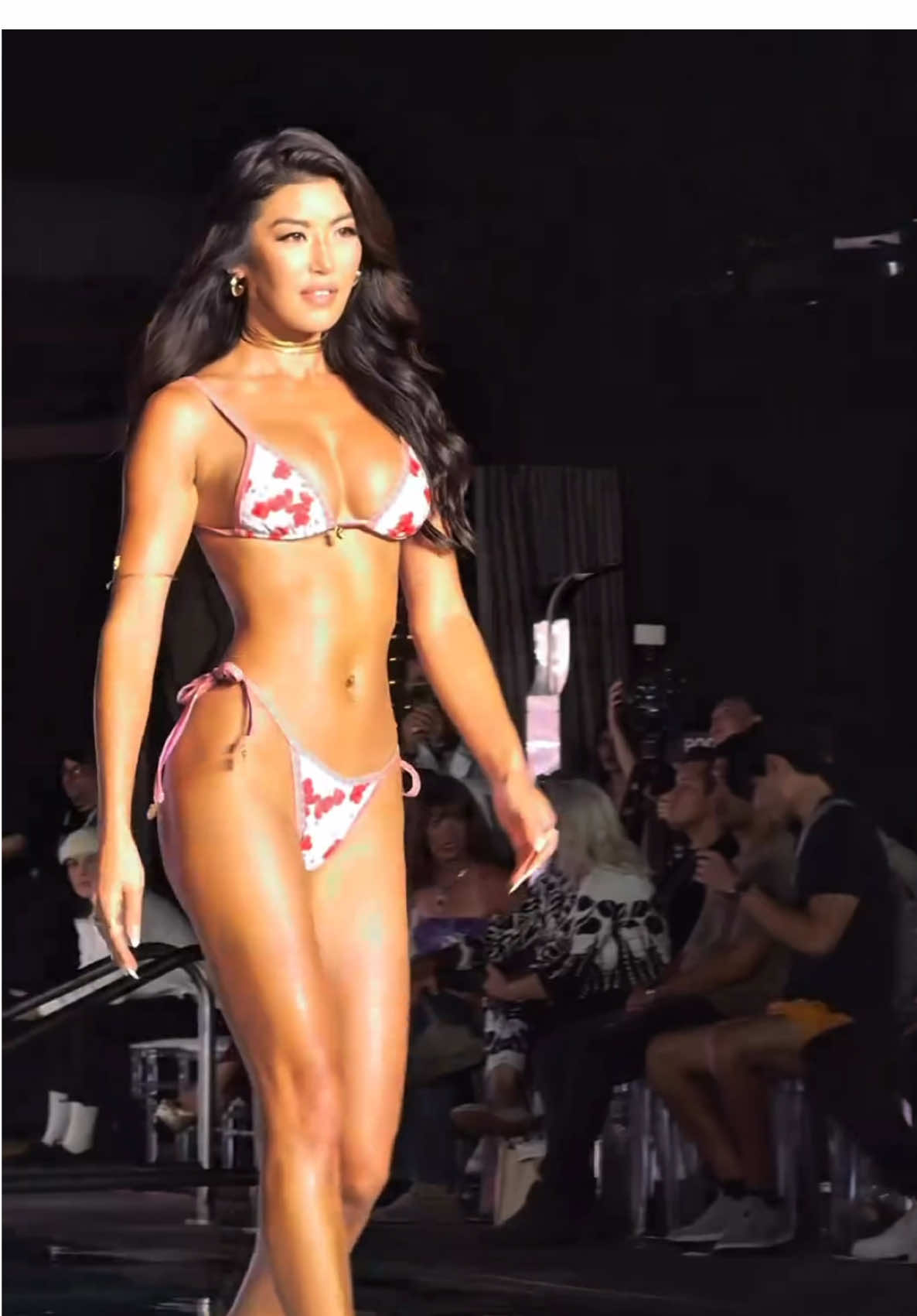 Stepping into the spotlight with grace and flair, turning the runway into a canvas of style and confidence. 🌟✨ #RunwayMagic #FashionForward #StyleMuse #BikiniChic #ConfidenceUnleashed