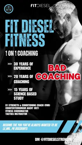 Bad Coaching A Must Watch -For your fitness and body goals check out the Fit Diesel App. Details below.  🔥 THE FIT DIESEL BUNDLE🔥 💪 Three Coaches. One App. Your Peak Performance. ✅ Reverse Dieting Eat more. Burn more. Build  muscle while losing fat. ✅ Custom or Pre-Built Workouts Your plan, your way. ✅ Pre-Workout Assessments Dial in electrolytes, carbs, water, and sleep before you train. ✅ Live Calorie Adjustments Real-time nutrition changes for real results. ✅ Science-Based Strength + Endurance No fads, just what works. ✅ Endurance Athlete Support Crush fatigue before it crushes you. ✅ Macro Meal Builder + Meal Planner Stay fueled, focused, and on point. ✅ Women’s Physiology Knowledge Cycles. Pregnancy. Menopause. Aging. We fully support your journey. ⬇️ Download the Fit Diesel App Today Get the Fit Diesel Bundle for less than $2/day. ⸻ LOOK. FEEL. PERFORM. Your transformation starts NOW. #FitDiesel #ScienceBasedFitness #ReverseDieting #jesus  #MuscleOver40    