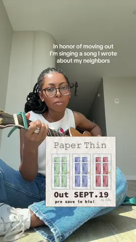 Paper Thin is out on SEPT. 19!! Presave link in bio!!🫶🏾 #apartment #neighbors #walls #movingout #singersongwriter #newmusic #originalmusic 