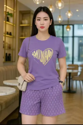 Bộ cộc tay nữ chất coton hình tym #bodonu #bodonubigsize #dobobigsize #bodonuxinh #bodonudep 