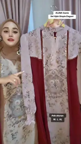 ALUNA DRESS Gamis wanita set hijab Seruty printing Elegant Lebaran 2026 #gamis #gamissethijab #gamisceruty #mewah #fyp 