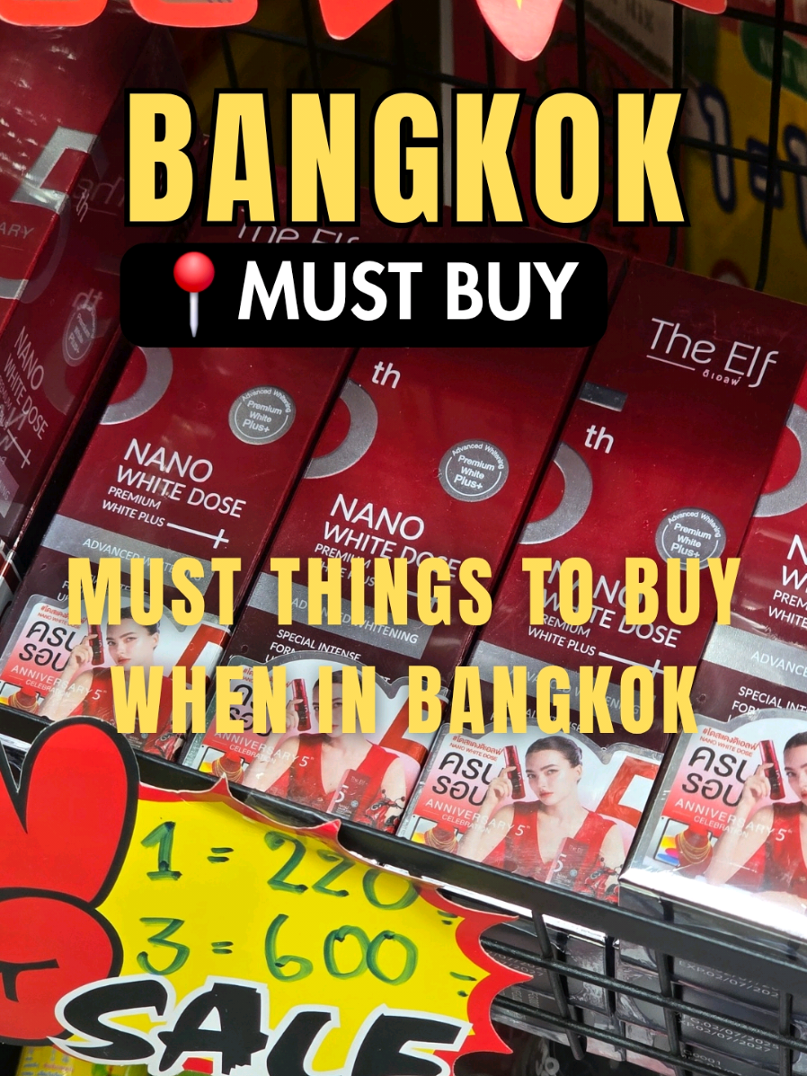 Top things you must buy when in Bangkok! here in Pratunam and Platinum Area. #bangkok #thailand #tofuskincare #inhaler #fyp 