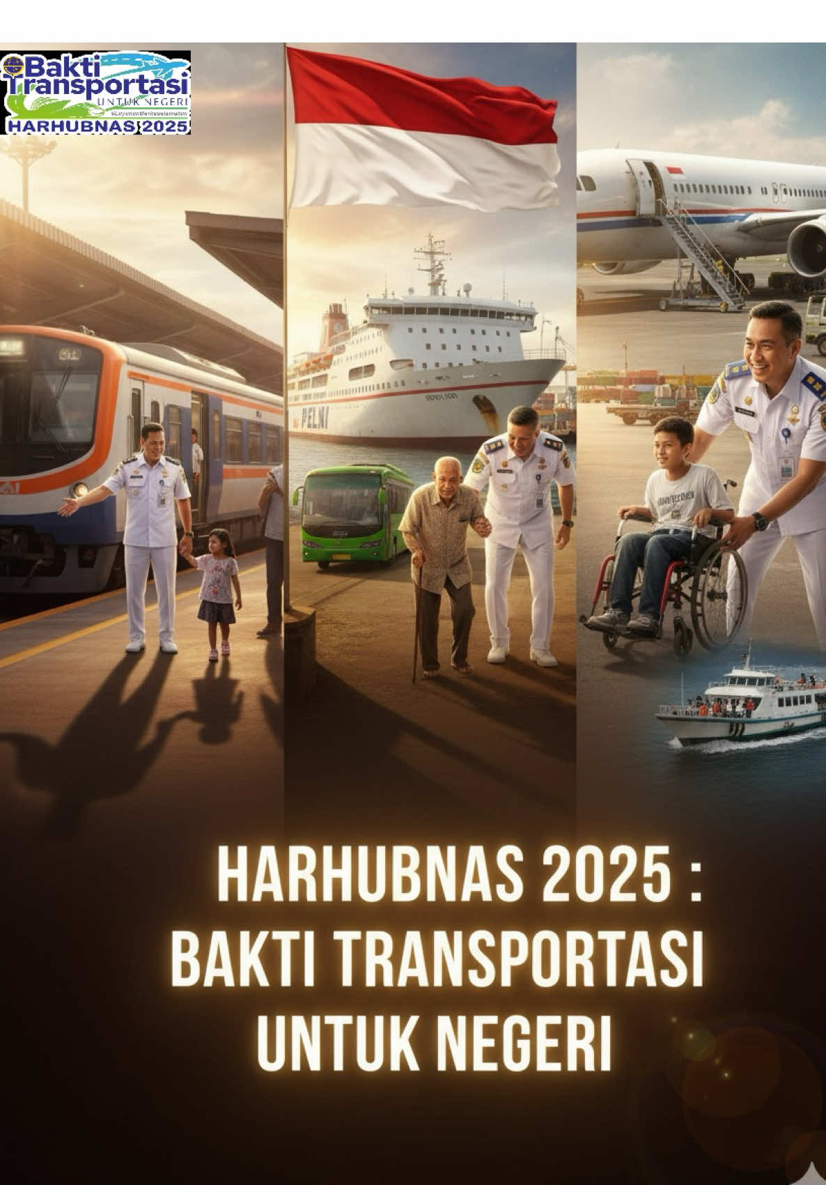 Part 250 | 🇮🇩 HARHUBNAS : 2025 Transportasi bukan sekedar mengantar dari satu tempat ke tempat lain. Ia adalah jembatan harapan, yang menyatukan keluarga, membuka jalan mimpi, dan menjadi wujud nyata hadirnya negara bagi rakyatnya. Di balik setiap kereta yang melaju, kapal yang berlayar, dan pesawat yang terbang, ada pengabdian tanpa pamrih dari insan transportasi. Hari Perhubungan Nasional 2025 (17 September) mengingatkan kita bahwa saat ini, Bakti Transportasi untuk Negeri bukan hanya tentang infrastruktur, tetapi tentang pelayanan tulus. Dari stasiun, dermaga, hingga bandara ASN Kemenhub hadir untuk menuntun langkah anak-anak, menopang lansia, dan merangkul saudara kita yang membutuhkan. Inilah makna transportasi sejati: sarana bakti yang menghubungkan manusia dengan mimpi, sekaligus menghadirkan pelayanan untuk seluruh masyarakat Indonesia. #BaktiTransportasi  #LayananBerkeselamatan #Harhubnas2025  #kemenhub151  #kemenhub 