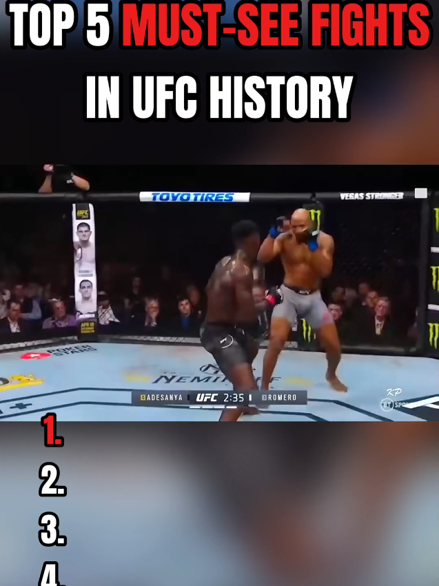 TOP 5 MUST-SEE FIGHTS #UFC #MMA #TOP5 #UFC 
