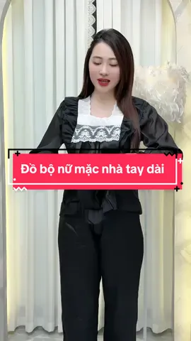 Đồ bộ nữ mặc nhà tay dài #cohuyentaphoa #xuhuong 