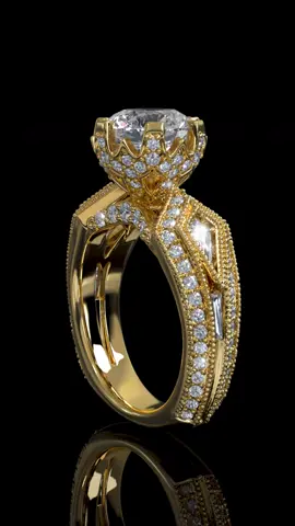 Where vintage detailing meets modern glam... Nothing's stopping this shine. ✨️ . . . #BestCustomJewelers #custom #trending #queen #fyp 