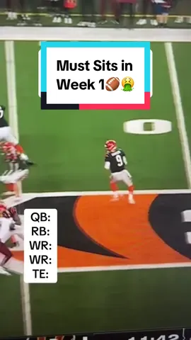 Sit these players in Week 1🏈🤮 #fantasyfootball #fantasycontent #fantasysits #mustsits #nflconvo