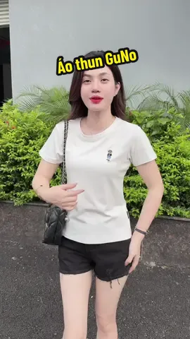 Áo thun baby tee GuNo thêu gấu #xuhuong #nhungnhonhan #aothun #guno #thoitrangnu 
