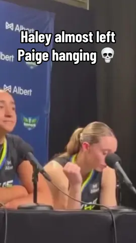 Haley came through in the end  🤜🤛🤣 (Via @grantafseth/YT)  #WNBA #paigebueckers #dallaswings #womensbasketball 