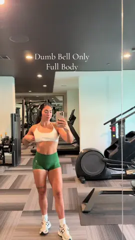 DUMB BELL ONLY FULL BODY WORKOUT  3 sets 10 reps for all exercises!🔥