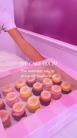 Make your brand, photo or design extra sweet 🧁✨ Custom cupcakes freshly baked and made just for you! 🩷 #CustomCupcakes #SweetDesigns #TheCakeRoom #CupcakeTok #businesstiktok 