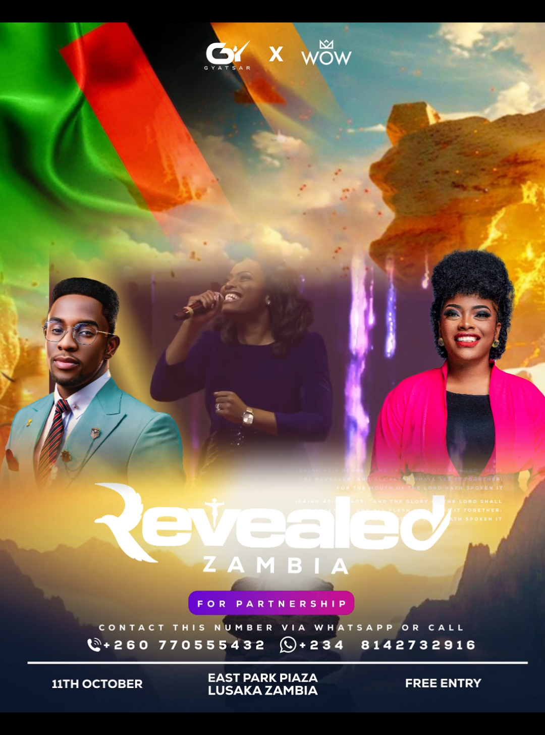 🇿🇲 Our Second Guest Artiste for REVEALED Zambia! Christine Nkole, from Zambia, is a passionate award winning Gospel artist and leader of Team Risen. Growing up in a pastoral family, she served the Lord and sang from childhood, nurturing a gift that has become a powerful vessel for worship.  She is the visionary behind Kainos Worship, a free-to-worship experience gathering thousands over the past three years, with the 2024 edition focused on empowering youth.  An award-winning artist, Christine was voted Best Gospel Female at the 2024 Kwacha Music Awards, known for her vibrant, energetic, and electric performances that inspire and usher people into the presence of God. Zambia, the sound of worship is rising! 🇿🇲🔥 Are you ready? 🔥 📌 Register now with the link in our bio. #Revealed #RevealedZambia #MinisterGUC #Gyatsar #WowWoman 