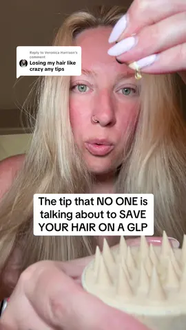 Replying to @Veronica Harrison this one hack has absolutely saved my hair on a GLP journey, and throughout my postpartum journey ##hairlossremedy##hairlosssolutions##glp1tips##tiktokshopcreatorpicks##glp1community