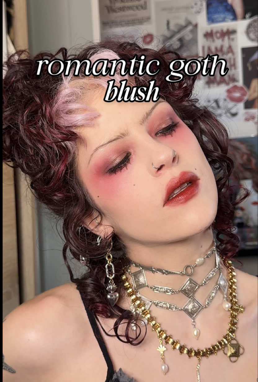 blush blindness isn’t real btw @luvcat <3 @milkmakeup — hydro grip primer + setting spray @L'Oréal Paris UK — true match foundation shade 1n @フラワノーズ（FlowerKnows） — strawberry cupid pressed powder ‘02 ivory beige’  @bareMinerals — illuminating mineral veil @Kaleidos Makeup — symphony contour trio shade fair illuminator shade fair  h3 precision highlighter brush  c2 duo fiber contour brush space age highlighter ‘mars melter’ @urban decay — eyeshadow primer potion (holy grail product for hooded eyes !!!) @nyxcosmetics_uk —  brow glue epic wear liner stick in pitch black buttermelt blushes in ‘back and butta’ ‘for the butta’ + ‘butta together’ @NABLA Cosmetics — ruby + denude eye brush sets brow ambition shade ash blonde cupids arrow shades ‘maroon’ ‘amira’ and ‘crystalline’ freckle maker @MaybellineUK — sky high mascara ‘burgundy haze’ @sushyglowcosmetics🧚🏻‍♀️🍄 — bloody lip tint ‘lilith’ JEWELLERY DETAILS: @Regal Rose — LUSTRE choker, A DEEP LURE collar necklace, and LALA charm necklace (code PHILOSOFAY15 for 15% off) @Ask & Embla — earrings, some rings @Lesser Of 2 Evils @missangas&co. @Etsy — some rings HAIR DETAILS: curl routine is alwayssss @Umberto Giannini curl jelly range💘 hair dye is @Lunar Tides 3/4 cranbaby 1/4 blood moon — code philosofay15 for 15% off 🍒 . . . . . . #avantgardemakeup #altmakeup #editorialmakeup #softgothmakeup #blushblindness   editorial, avant garde, creative, makeup tutorial, beauty, artistic, soft goth, gothic, alt, alternative, blush, tutorial