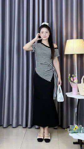 Set váy lệch vai #setvay #setaochanvay #thoitrangnu #reviewquanao #thuydung_m58 