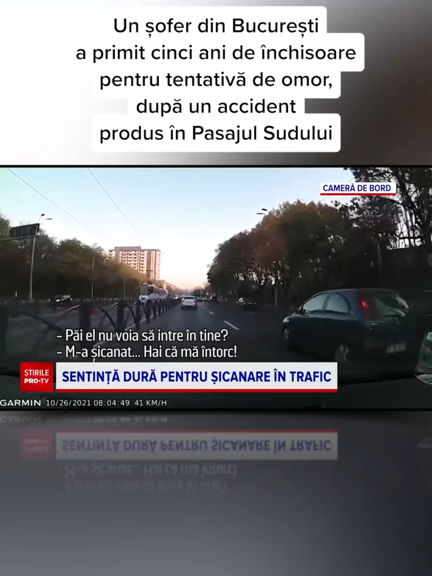 Un șofer din București a fost găsit vinovat de tentativă de omor și a primit cinci ani de închisoare, după o șicanare în trafic cu o altă mașină, căreia i-a tăiat calea și a forțat-o să se izbească de o bordură și de un gard. #news #stiri #protv #protvromania #stirileprotv