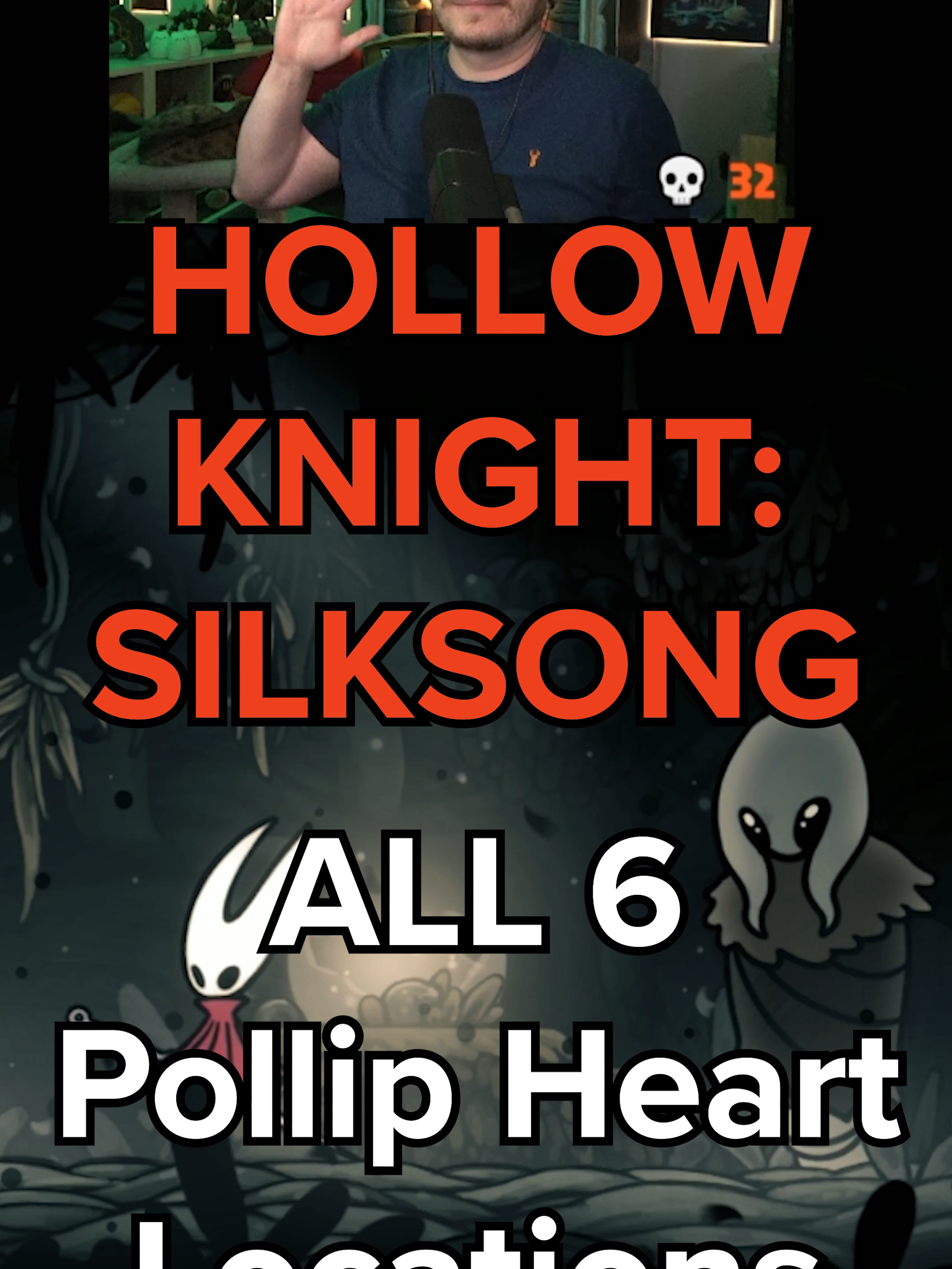 Silksong - All 6 Pollip Heart Locations #silksong#twitchclips #tips #videogames #bald