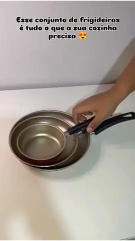🍳 Conjunto de Frigideiras Antiaderente Techflon – 3 peças ✨ Práticas, resistentes e fáceis de limpar. 💥 Desconto exclusivo de 32% OFF — de R$77,99 por apenas R$52,99! #casa #cozinha #donadecasa #maternidade #fyyyyyyyyyyyyyyyy 