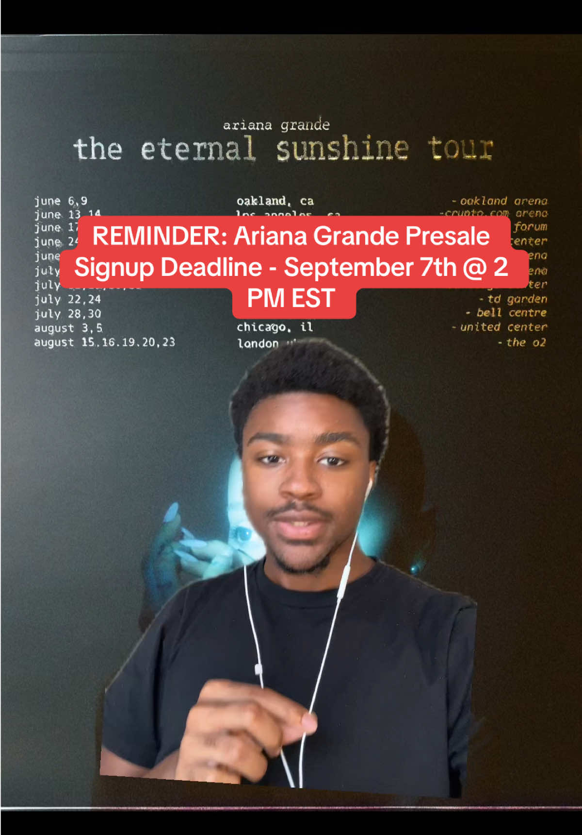 Don’t forget to sign up for the presale! #arianagrande #tour #presale  